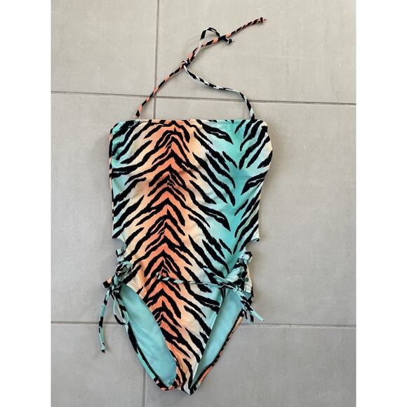 Sugar Beach Swim One Piece Swimsuit Animal Print Swimwear - Picture 1 of 9